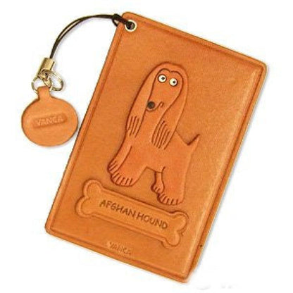 Afghan Hound Leather Commuter Pass case/card Holders #26441