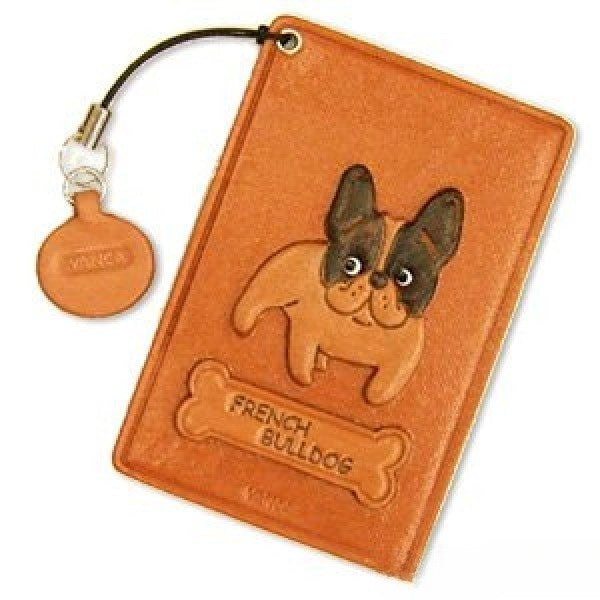 French Bulldog Leather Commuter Pass/Passcard Holders