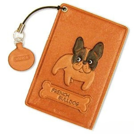 French Bulldog Leather Commuter Pass/Passcard Holders