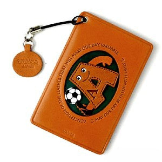 Soccer-A Leather Commuter Pass/Passcard Holders