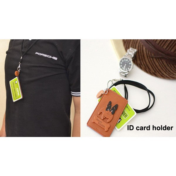 Dog with Guitar Leather Commuter Pass case/card Holders #26426