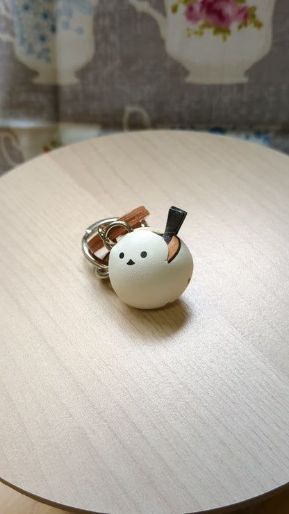 Long tailed tits Leather Keychains Animal