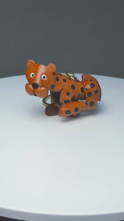 Leopard Leather Keychain(L)