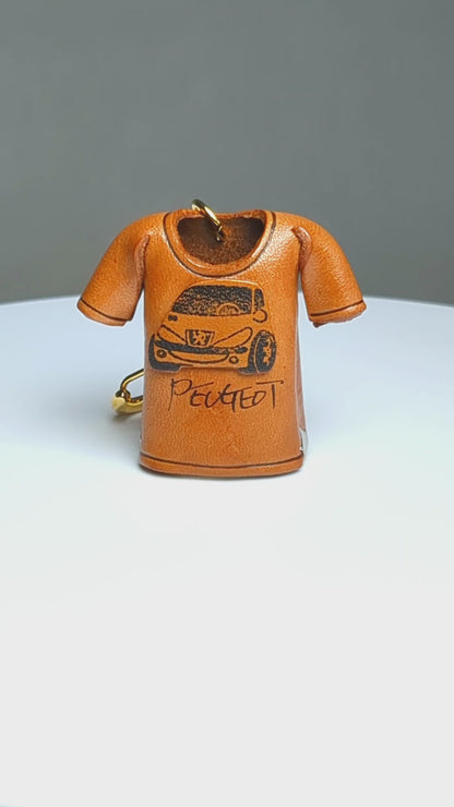 Peugeot T-shirt Leather Keychain