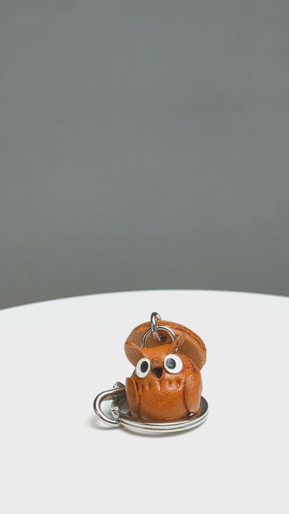Owl Leather Keychains Little Zodiac Mascot