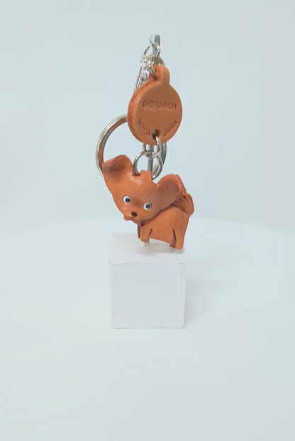 Chihuahua Leather Dog Keychain