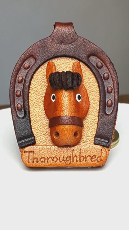 Horse Shoe Leather Keychain(L)