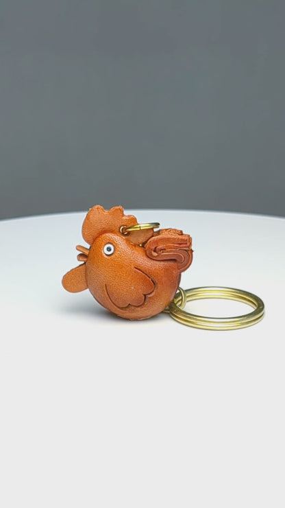 Rooster Leather Keychain (Chinese Zodiac)