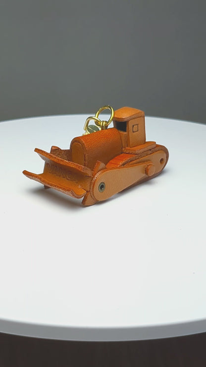 Bulldozer Leather Keychain(L)