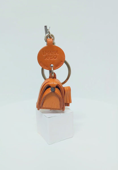 Lhasa Apso Leather Dog Keychain