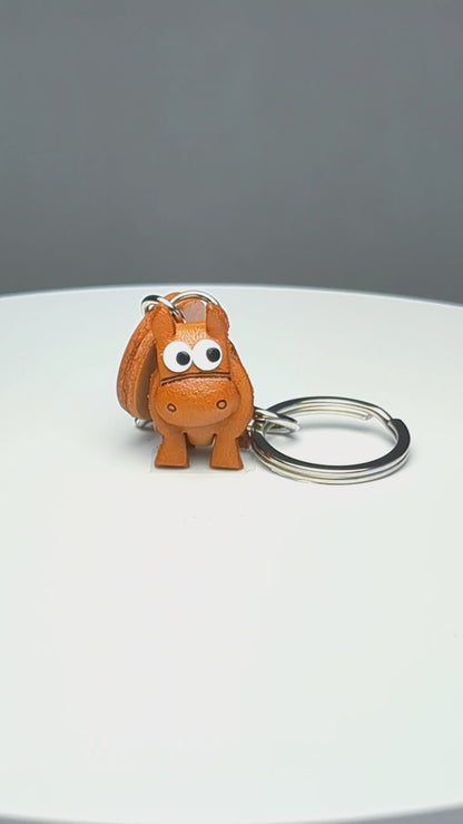 Horse Leather Keychains Little Zodiac Mascot
