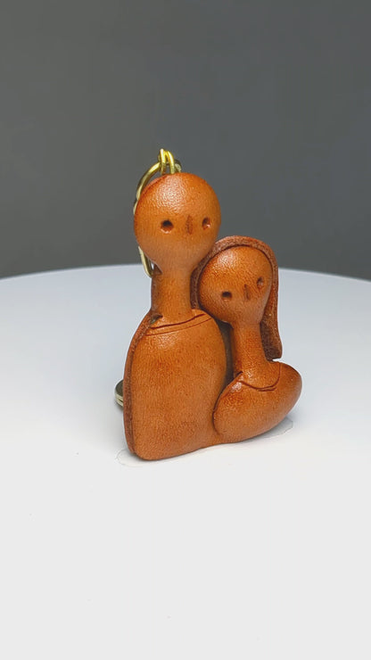 A Couple Leather Keychain(L)