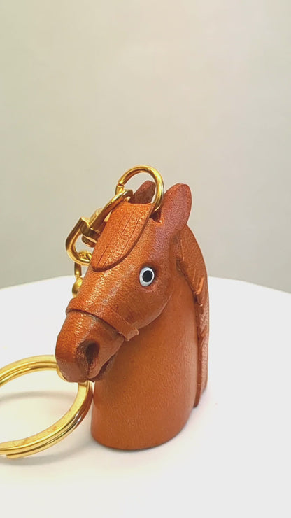 Horse-head Leather Keychain(L)
