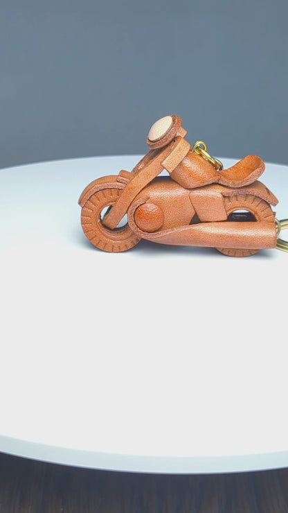 Chopper American Bike Leather Keychain(L)